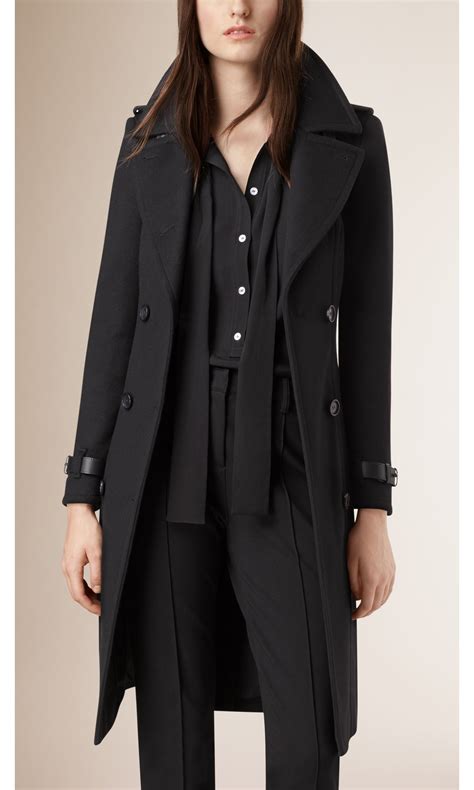 burberry brit womens two-tone wool jacket|Burberry ladies wool black coats.